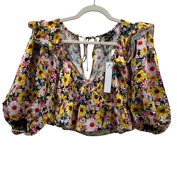 NWT For Love & Lemons Glenn Crop Top - Picture 7 of 8